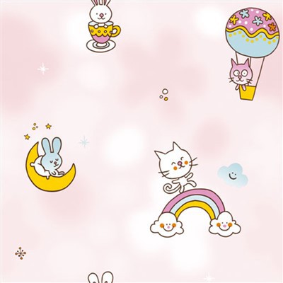 Pink PVC Wallpaper